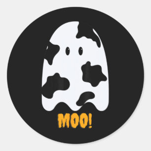 Adesivo Moo! Vaca Impressão do Fantasma de Halloween