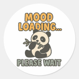 Adesivo Mood Loading Please Wait Cute Funny Panda Mascot
