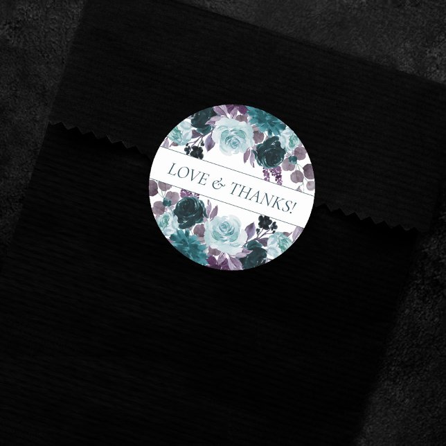 Adesivo Moody Boho | Teal e beringela Rosa púrpura (Criador carregado)