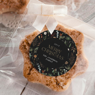 Adesivo Moody botânico floral escuro de cor aquática de Na