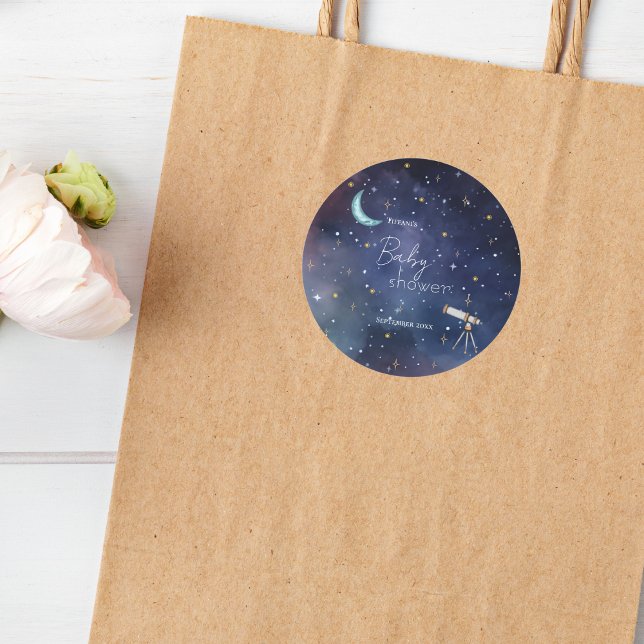 Adesivo Moody Celestial Moon & Stars Chá de fraldas (Criador carregado)