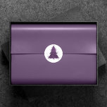Adesivo Moody Felry Christmas | Árvore púrpura de ameixa p<br><div class="desc">Esta é a estação para decorar e entreter! Árvore moderna, escura e modesta de abstrato e com a letra de "Feliz Natal" em uma paleta rica e luxuosa. Esta elegante design festiva apresenta uma árvore de Natal cintilante e caprichosa com uma pintura frisada melhorada com brilho metálico falso. Para outras...</div>