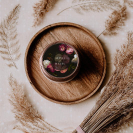 Adesivo Moody Floral Wedding Dark Romantic Black Burgundy