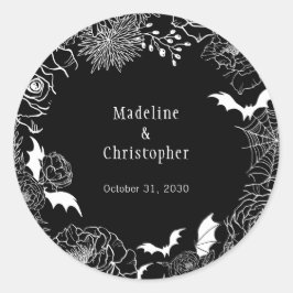 Adesivo Moody Gothic Floral Wedding Black