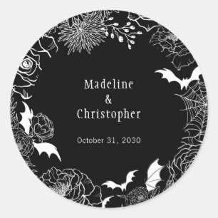 Adesivo Moody Gothic Floral Wedding Black