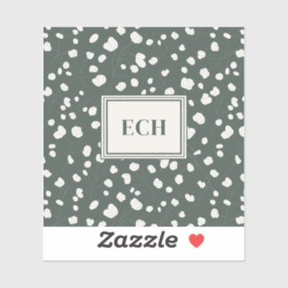 Adesivo Moody Lunaria Seed Botanical Monogram Personalized