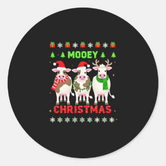 Adesivo Mooey Christmas Cow Christmas Ugly Sweater Pajama 