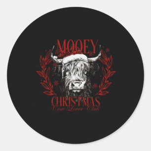 Adesivo Mooey Christmas Cow Lover Club Western Papais noei