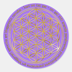 Adesivo Moola Mantra / Blume Des Lebens / lila BG