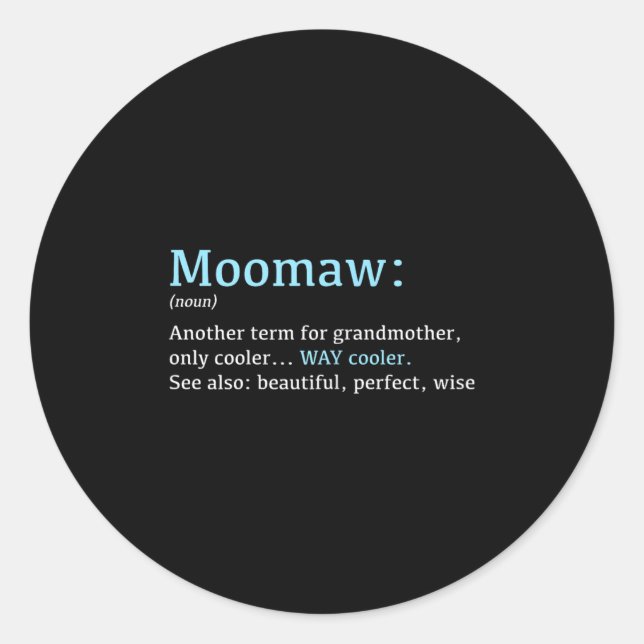 Adesivo Moomaw_ Funny Definition Noun - Another Term  (Frente)