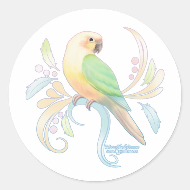 Adesivo Moon Cheek Conure (Frente)