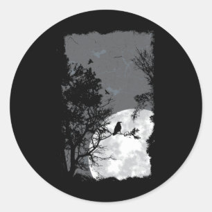 Adesivo Moon Crow Gloomy Forest Figurume Incrível Hallo