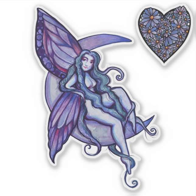 Adesivo Moon Fairy Moon Child Faerie Art Fae (Frente)