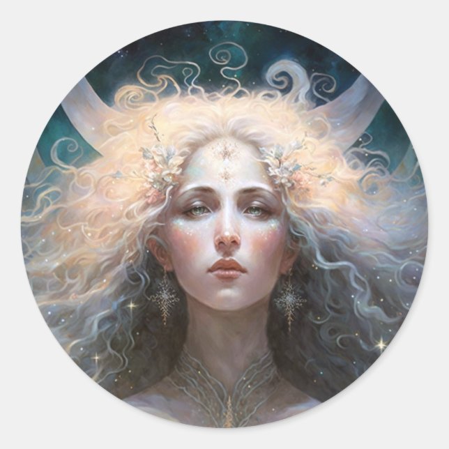 Adesivo Moon Goddess Fantasy Art (Frente)