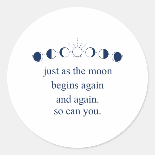 Adesivo Moon Inspirational Saying Motivation Universe (Frente)
