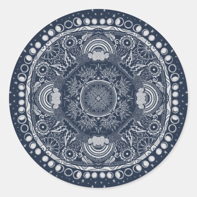 Adesivo Moon Mandala MoonChild Yoga (Frente)