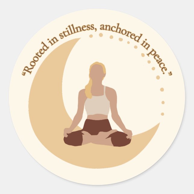 Adesivo Moon Meditation – Celestial Wellness  (Frente)