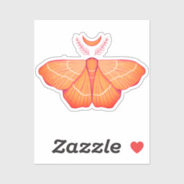 Adesivo Moon Moth Witchy Night Art - Ilustração Mágica