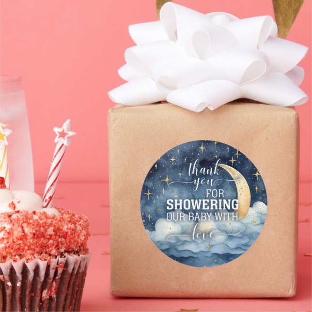 Adesivo Moon Stars Starry Night Chá de fraldas Sticker (Festa)