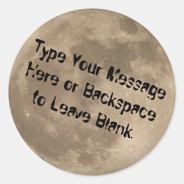 Adesivo Moon Sticker Personalizado (Frente)