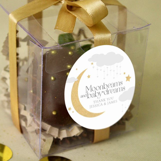 Adesivo Moonbeams e chá de fraldas de sonhos para bebês (Criador carregado)