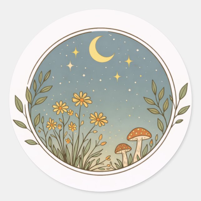 Adesivo Moonlit Garden Circle Design  (Frente)