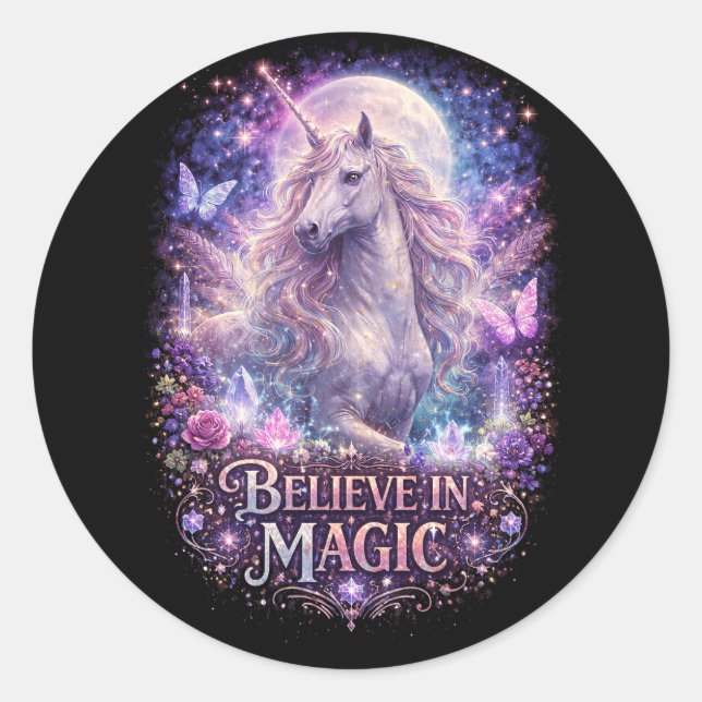 Adesivo Moonlit Unicorn Dreams (Frente)