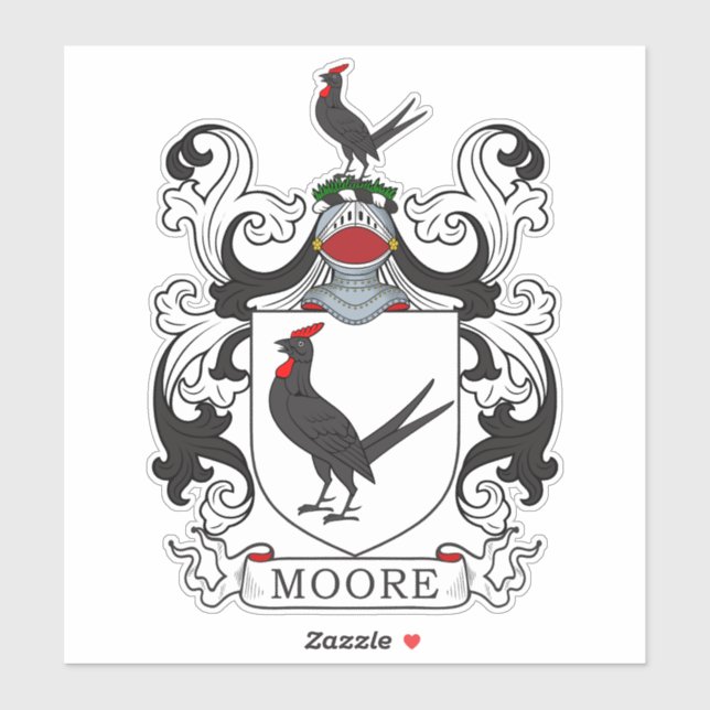Adesivo Moore Family Crest (Folha)