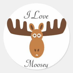 Adesivo Moose Head_I Love Moosey