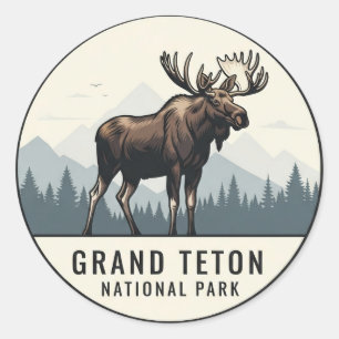 Adesivo Moose no Parque Nacional de Grand Teton