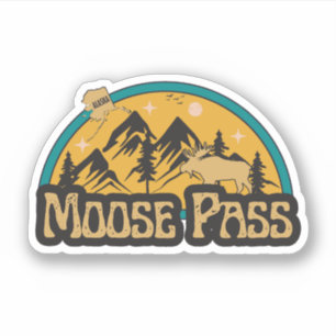 Adesivo Moose Pass, Alaska Sticker