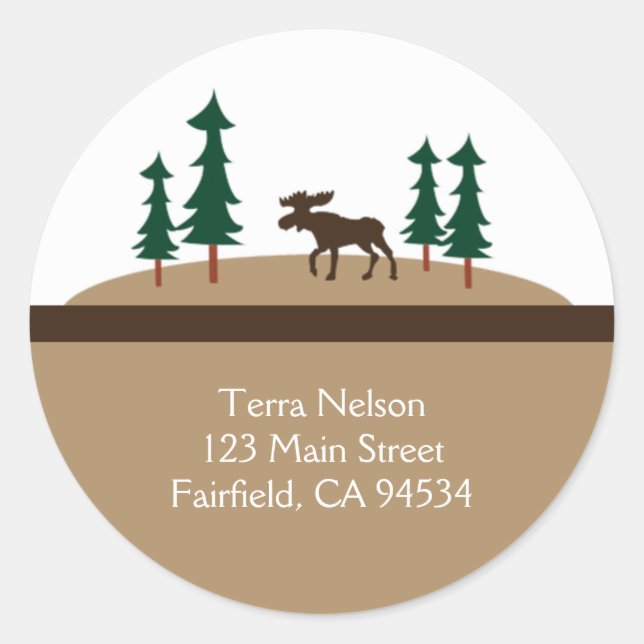 Adesivo MOOSE Russo Lodge Return Address Stickers (Frente)