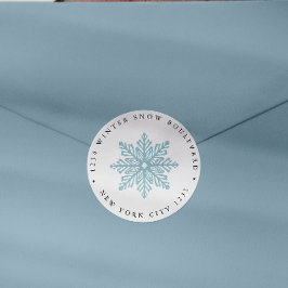 Adesivo Morada da família de Natal Simple Snowflake