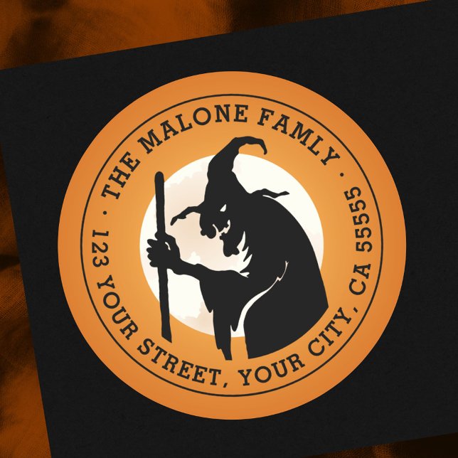 Adesivo Morada de bruxa e laranja do Dia das Bruxas (Criador carregado)