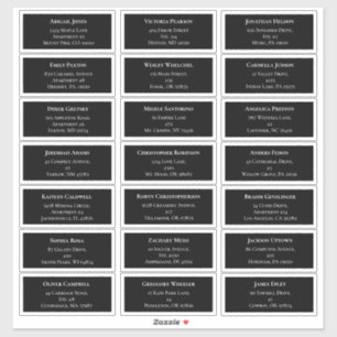 Adesivo Morada de Convidado de Casamento Verde Negro e Bra