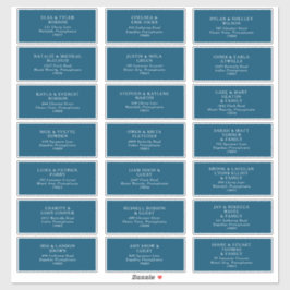 Adesivo Morada de Convidado do Casamento Moody Ocean