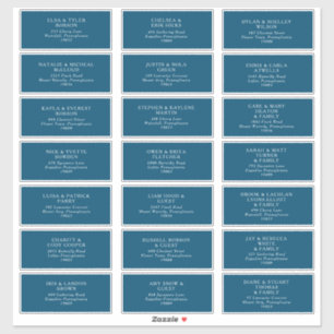 Adesivo Morada de Convidado do Casamento Moody Ocean