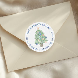 Adesivo Morada de Devolução da Árvore de Natal Costeira de