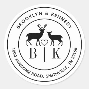 Adesivo Morada de Devolução do Nome do Casal de Casamento 