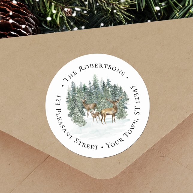 Adesivo Morada de Regresso da Ronda de Natal dos Veados de (Criador carregado)