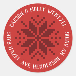 Adesivo Morada do Floco de Neve do Sweater Natal