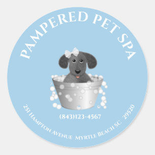 Adesivo Morada do Groomer de Pet da Banheira de Corte