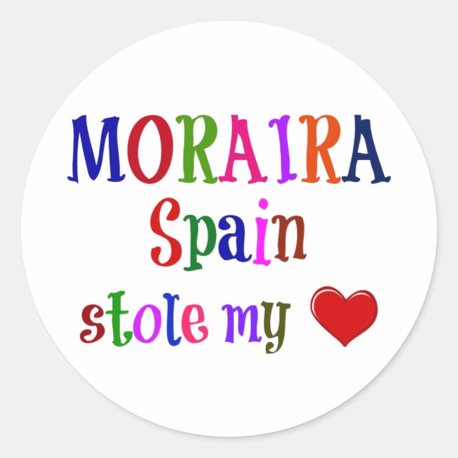 Adesivo Moraira Espanha Roubou Meu Coração (Frente)
