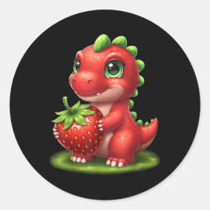 Adesivo Morango Cinto Fruta de Verão Dinossauro T Rex