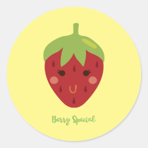 Adesivo Morango de Berry Special Smiling