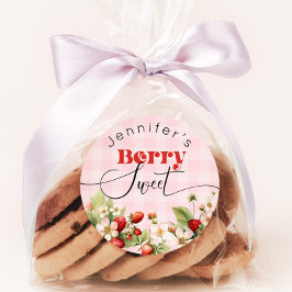 Adesivo Morango doce Aniversário de morango