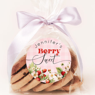 Adesivo Morango doce Aniversário de morango