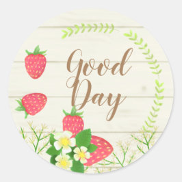 Adesivo Morango. No estilo country. Personalizado.