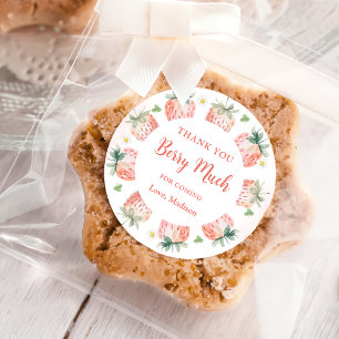 Adesivo Morango Obrigado Berry Muitíssimo