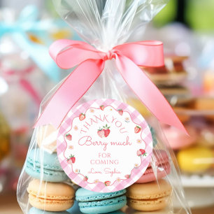 Adesivo Morango Obrigado Berry por vir